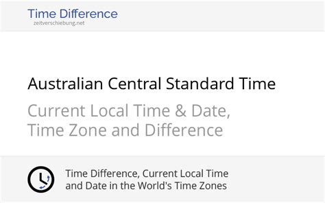 Current Time In ACST (Australian Central Standard Time).